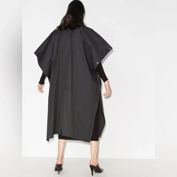 NWT Bottega Veneta Gabardine Wrap Sleeve Coat in Iron Size Small - Picture 4 of 16